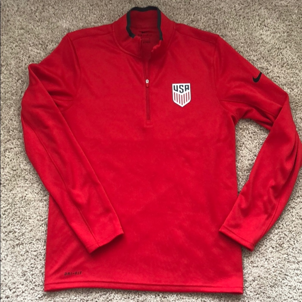 Nike USA/US Soccer 1/2 Zip -New